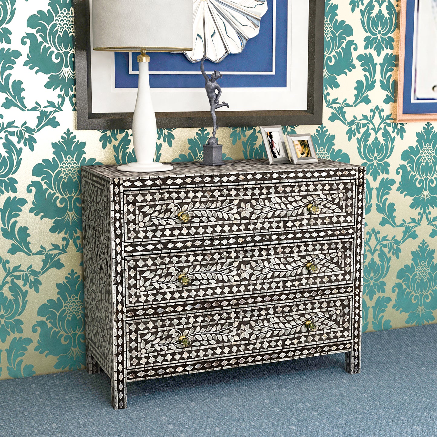 Monochrome Pearl Chest of Drawers