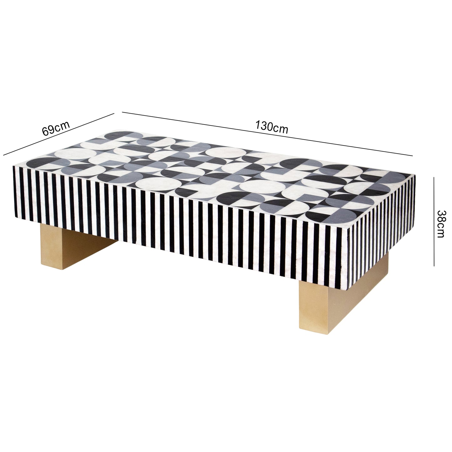 Opus Prism Mother of Pearl Coffee Table