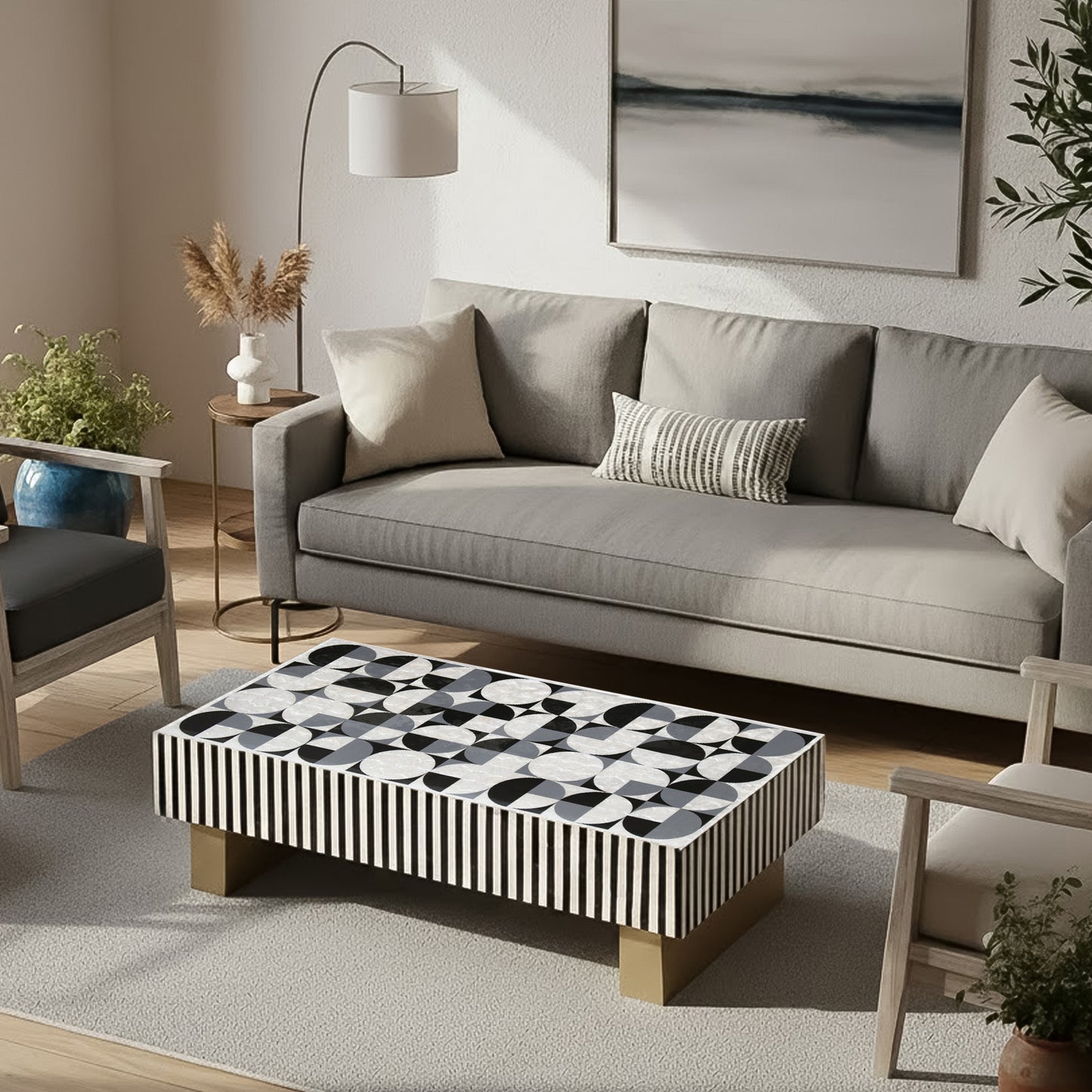Opus Prism Mother of Pearl Coffee Table