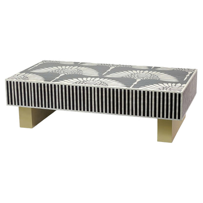 Mother of Pearl Gilded Petal Black & Gold Coffee Table