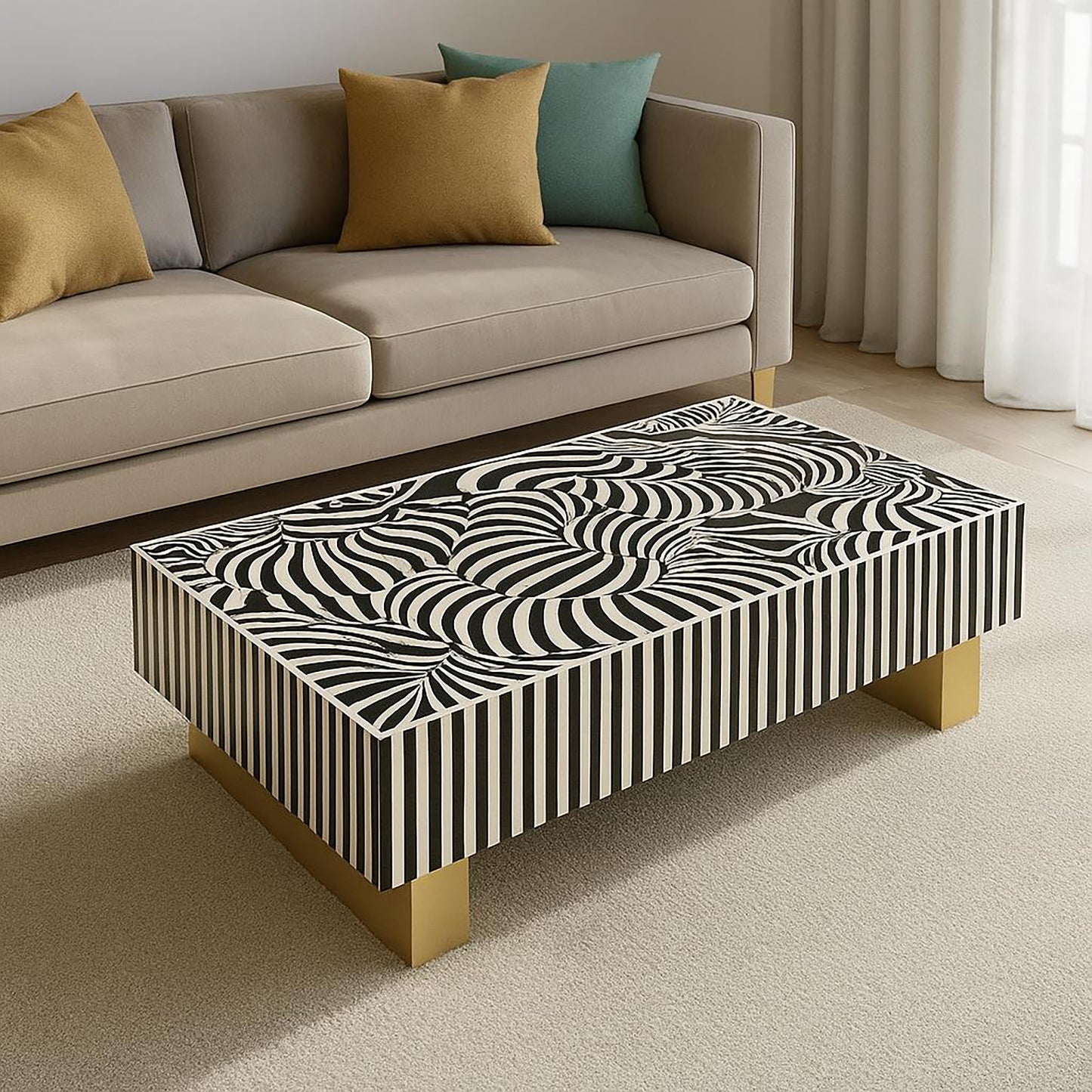 Vortex Noir Mother of Pearl Coffee Table