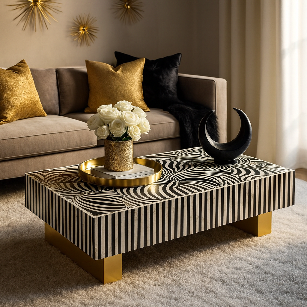 Vortex Noir Mother of Pearl Coffee Table