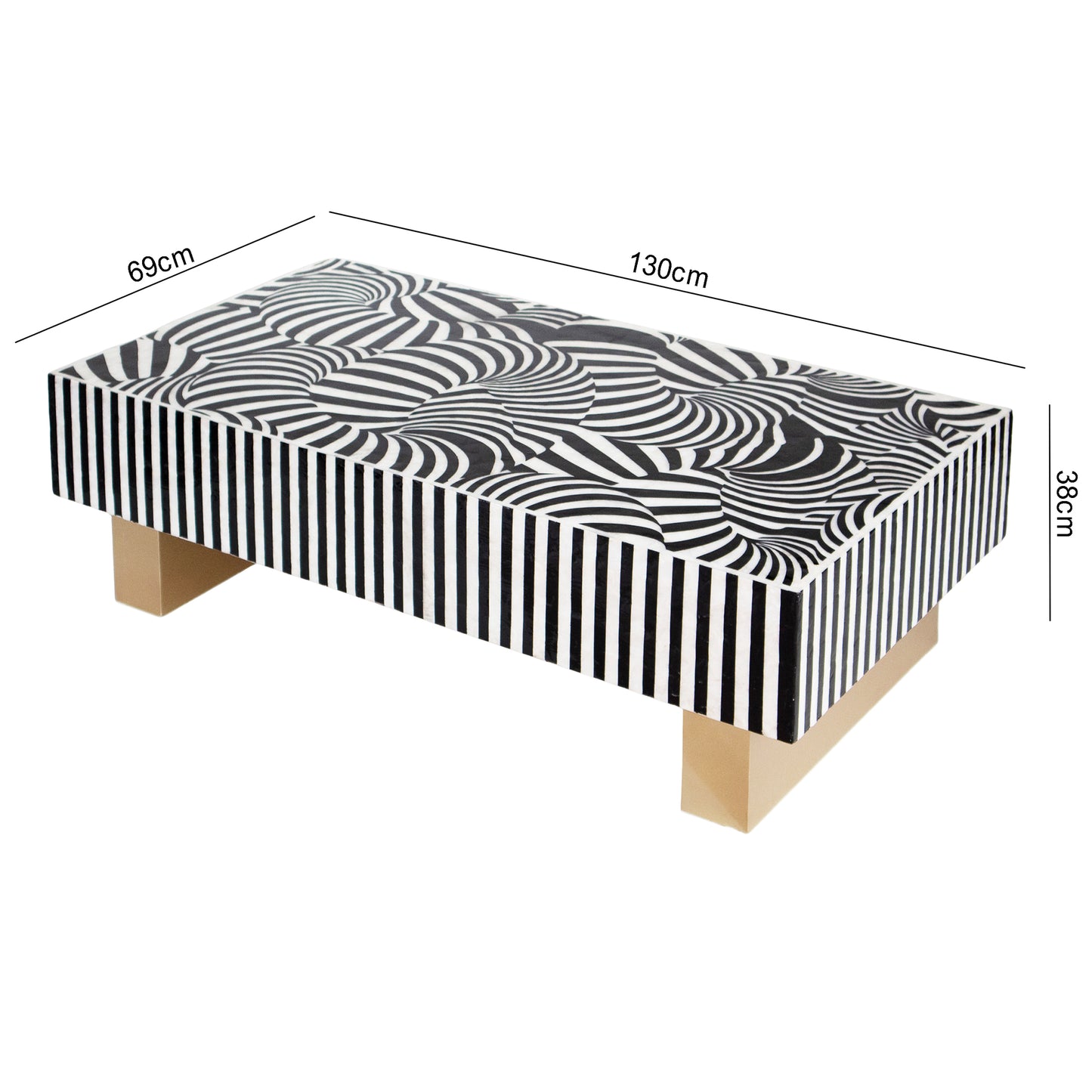 Vortex Noir Mother of Pearl Coffee Table