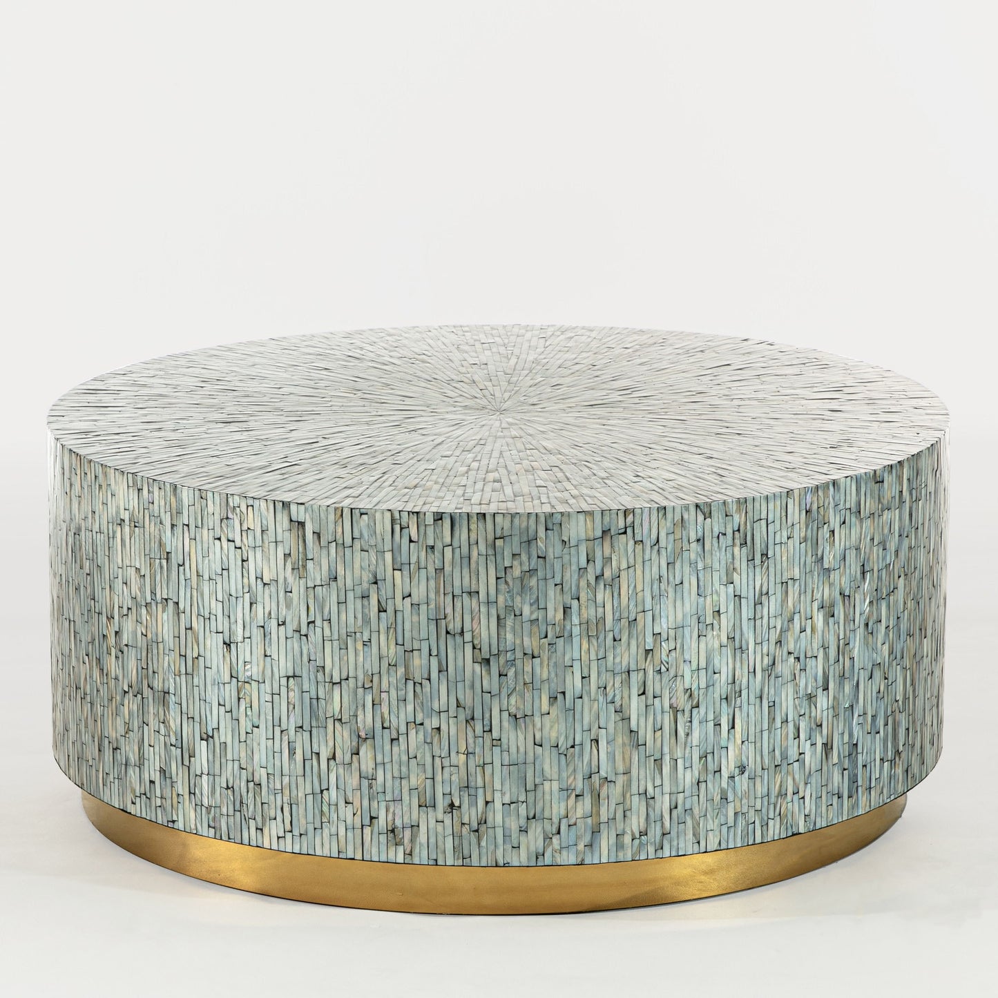 Aqua Mother of Pearl Coffee Table
