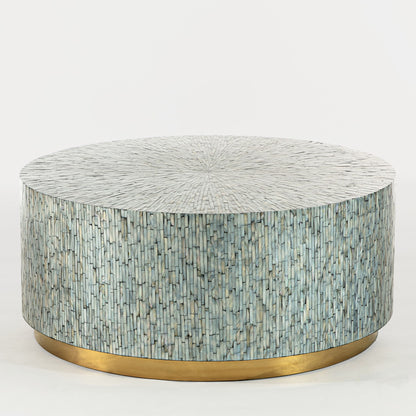 Aqua Mother of Pearl Coffee Table