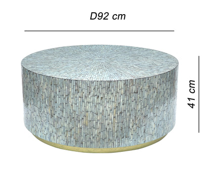 Aqua Mother of Pearl Coffee Table