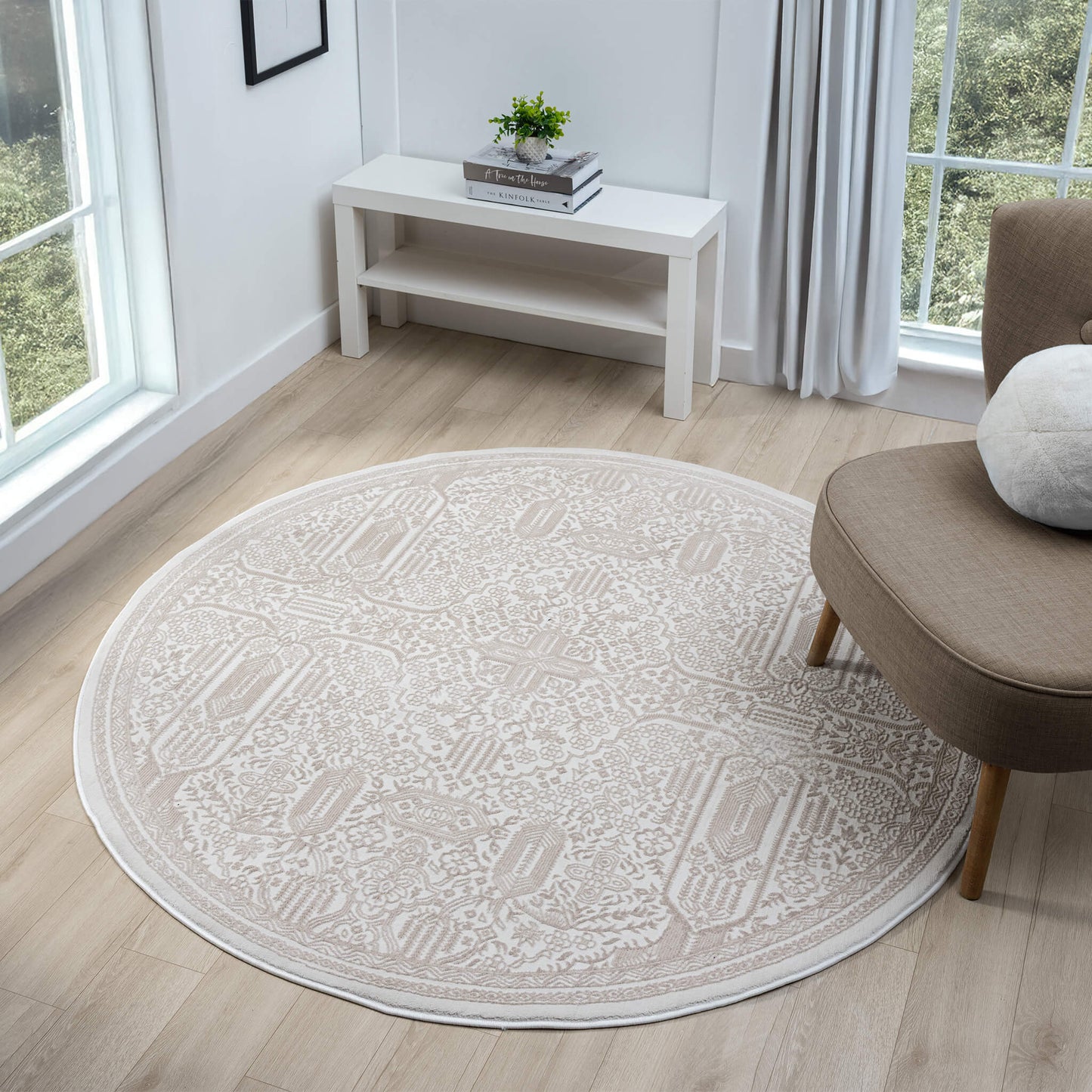 Fable 472 Sand Round Rug