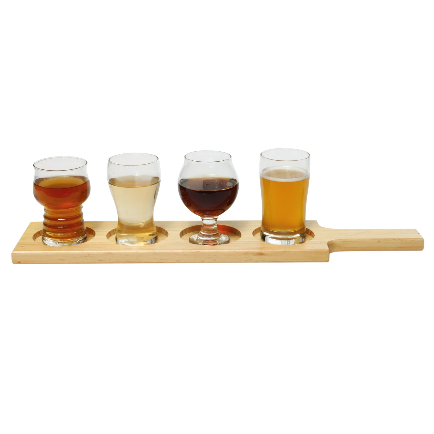 Beer Flight with 4 Glasses