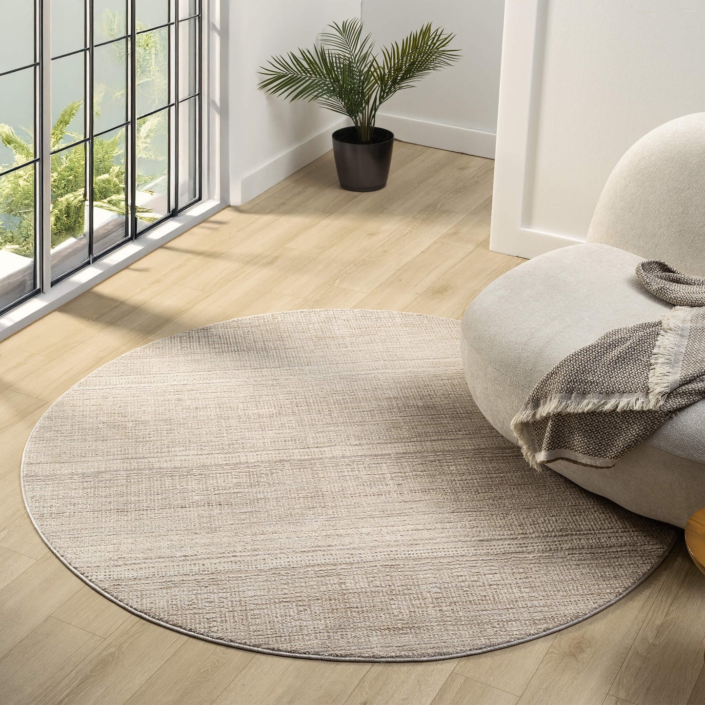 Glamour 721 Sand Round Rug