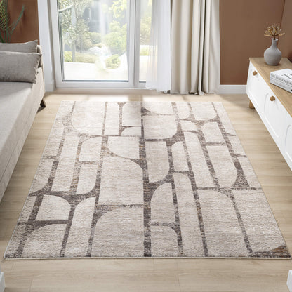 Glamour 722 Stone Rectangle Rug
