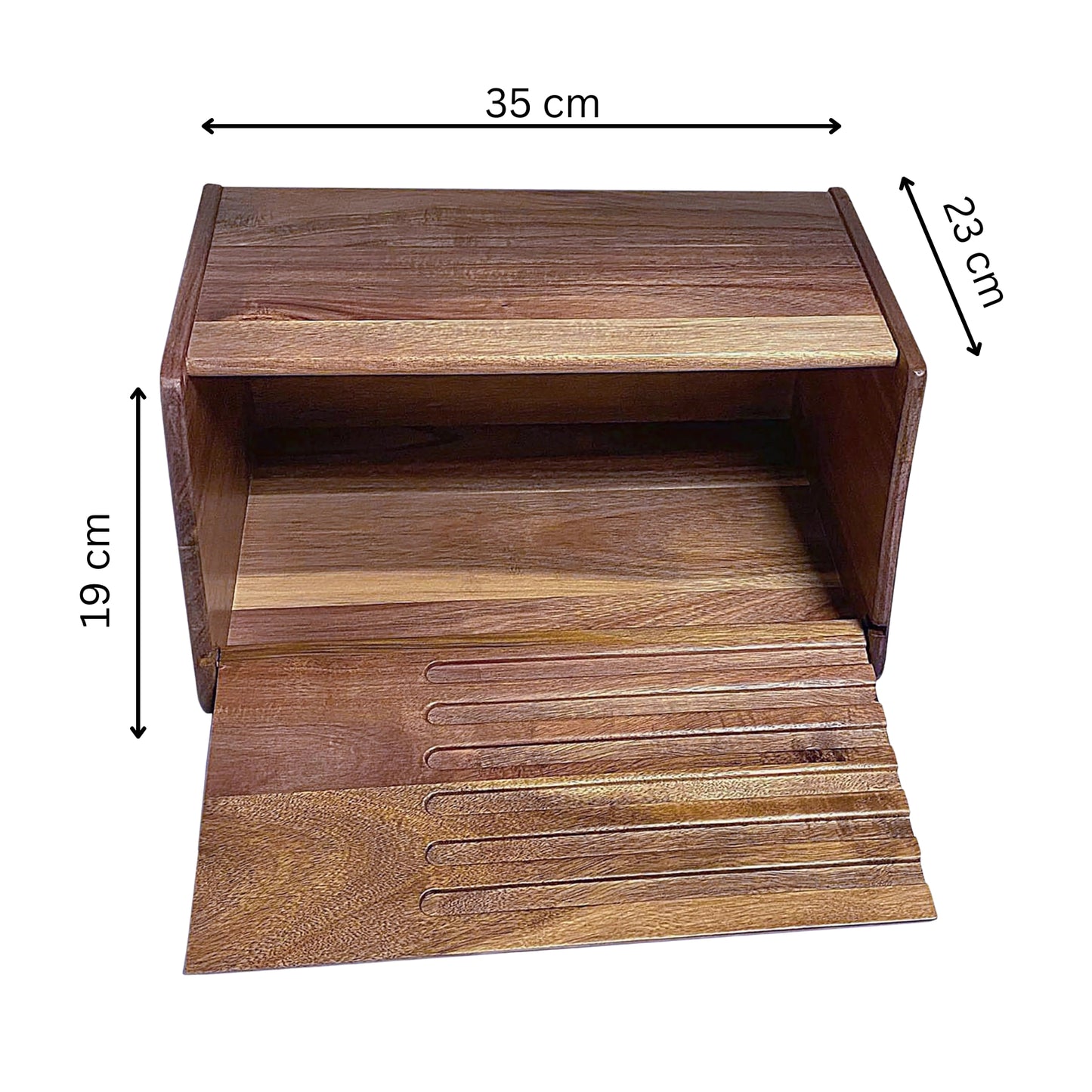 Acacia Wood Bread Box with Cutting Board