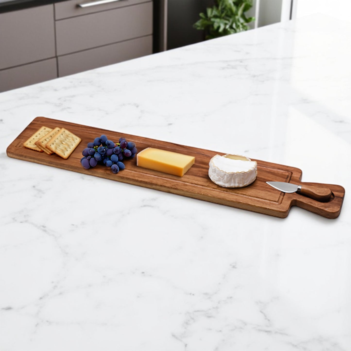 Acacia Cheese Serving Board & Knife Set