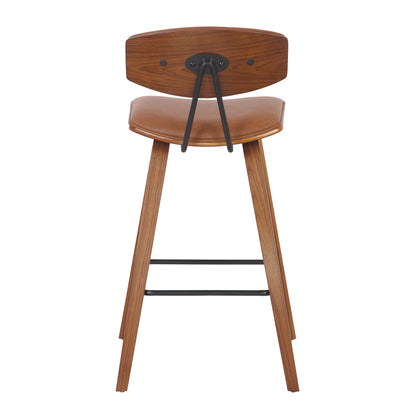 Retro Walnut Bar Chair