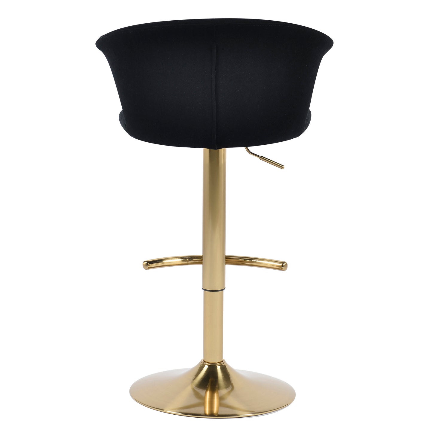 Black Velvet and Gold Barstool - Set of 2