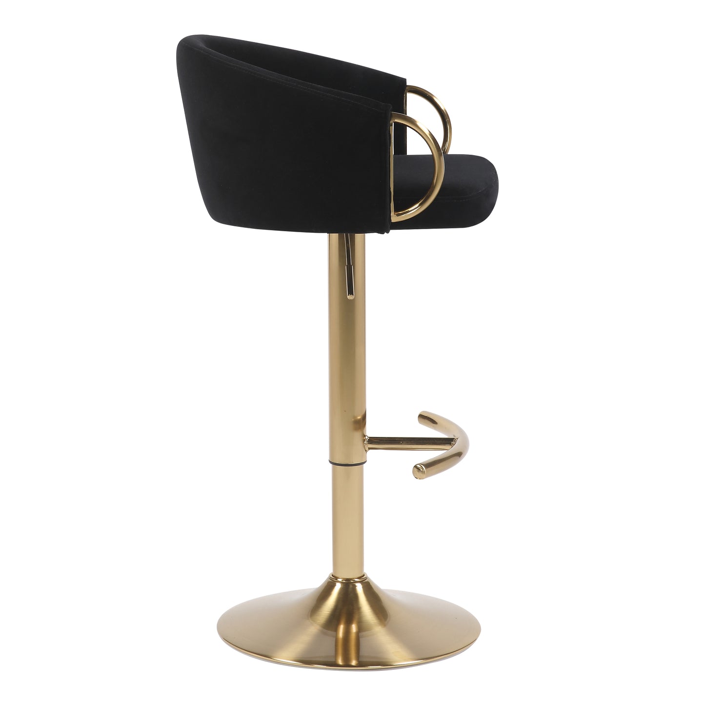 Luxe Velvet & Gold Bar Stool - Set of 2