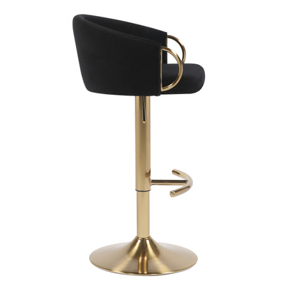 Luxe Velvet & Gold Bar Stool - Set of 2