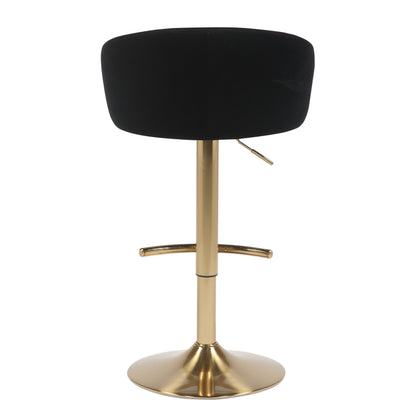 Luxe Velvet & Gold Bar Stool - Set of 2