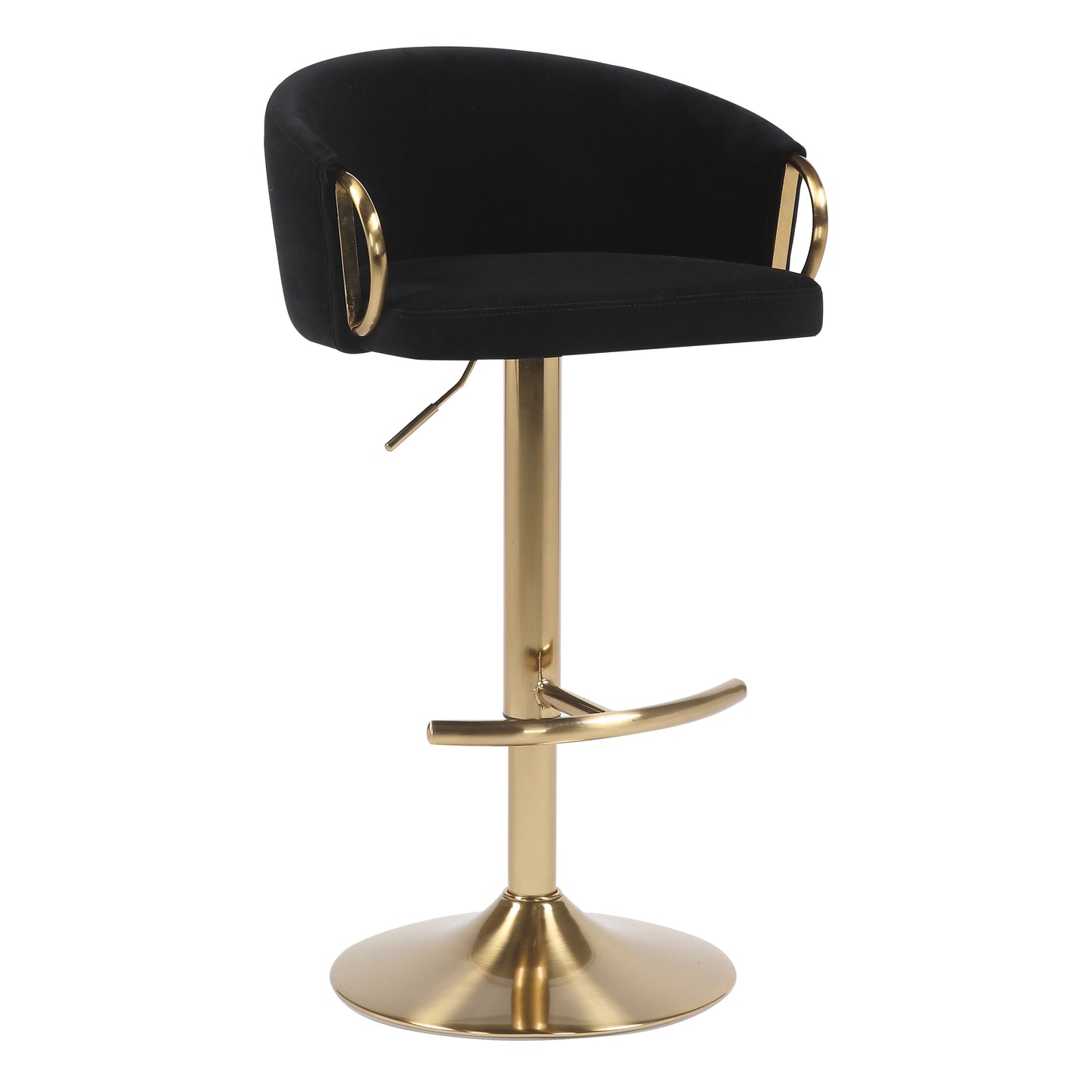 Luxe Velvet & Gold Bar Stool - Set of 2