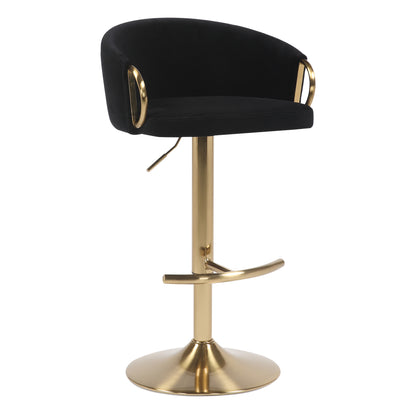 Luxe Velvet & Gold Bar Stool - Set of 2