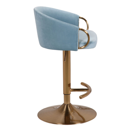 Luxe Velvet & Gold Bar Stool - Set of 2