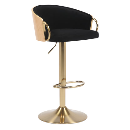 Jensen Velvet & Gold Barstool - Set of 2