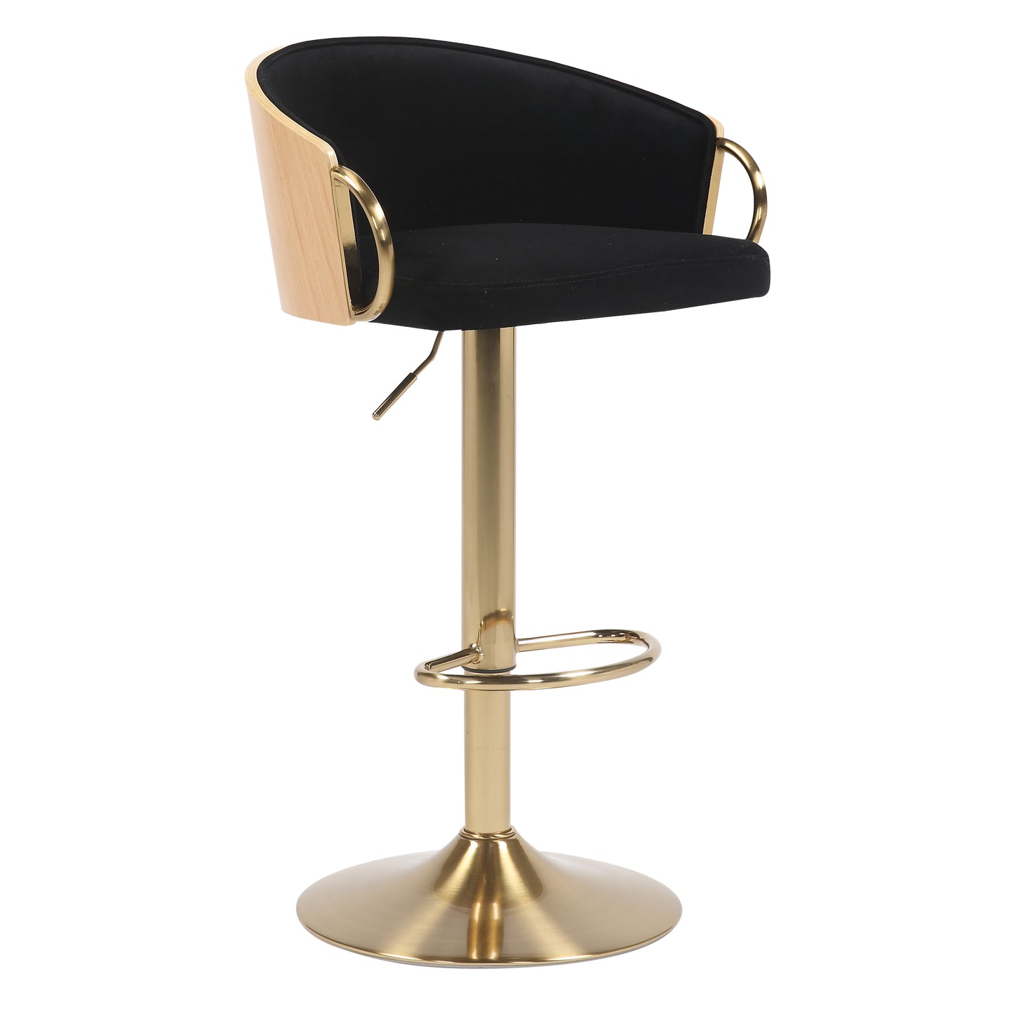 Jensen Velvet & Gold Barstool - Set of 2
