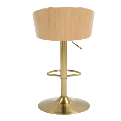 Jensen Velvet & Gold Barstool - Set of 2