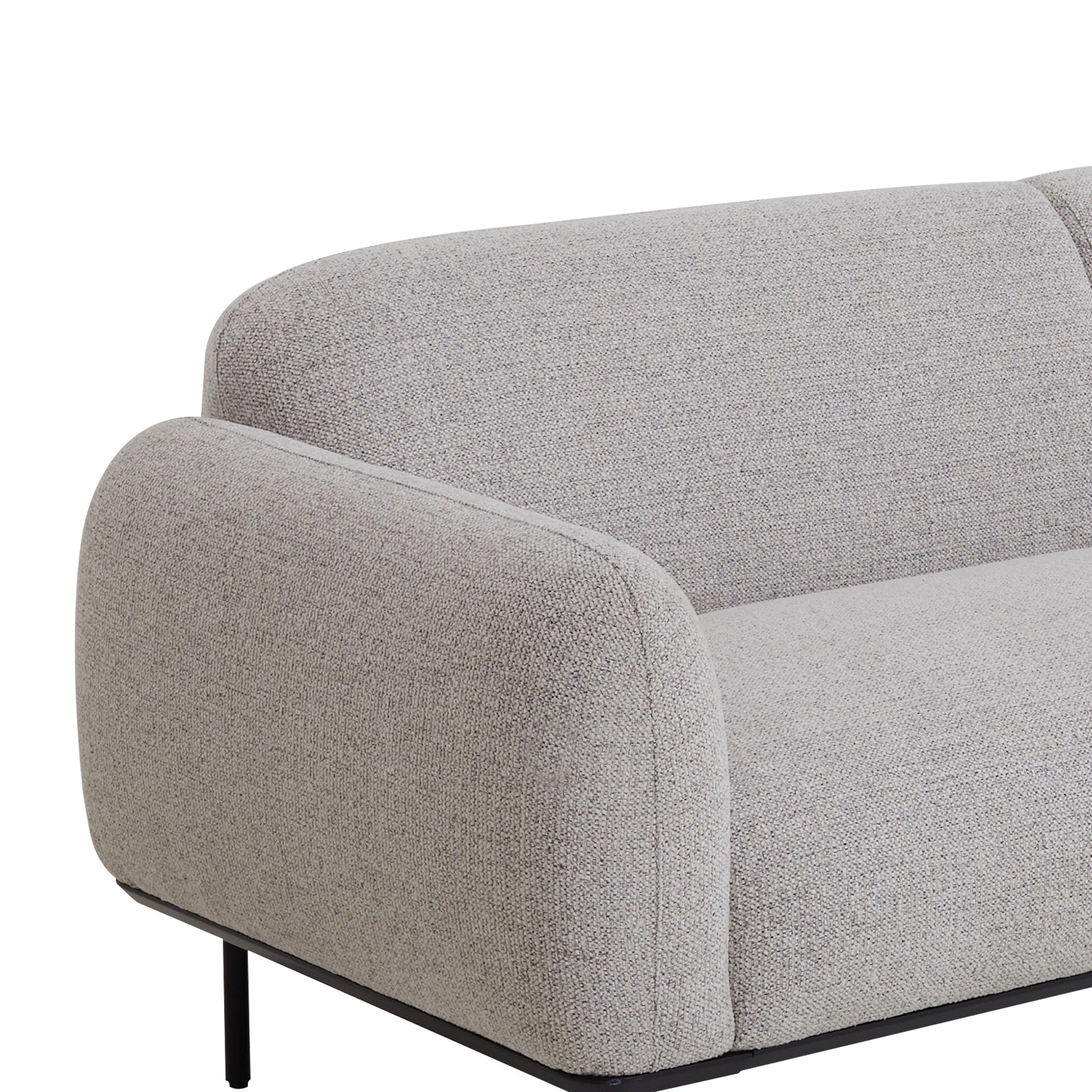 3 Seater Fabric Sofa - Speckled Grey