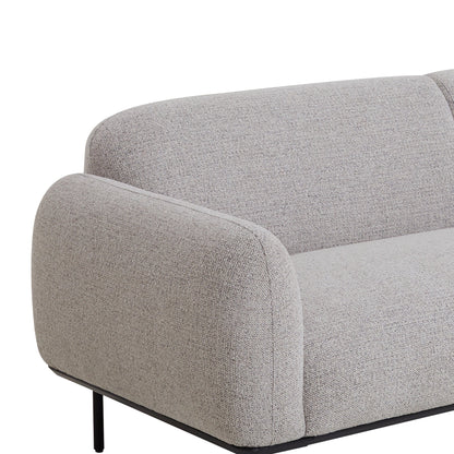 3 Seater Fabric Sofa - Speckled Grey