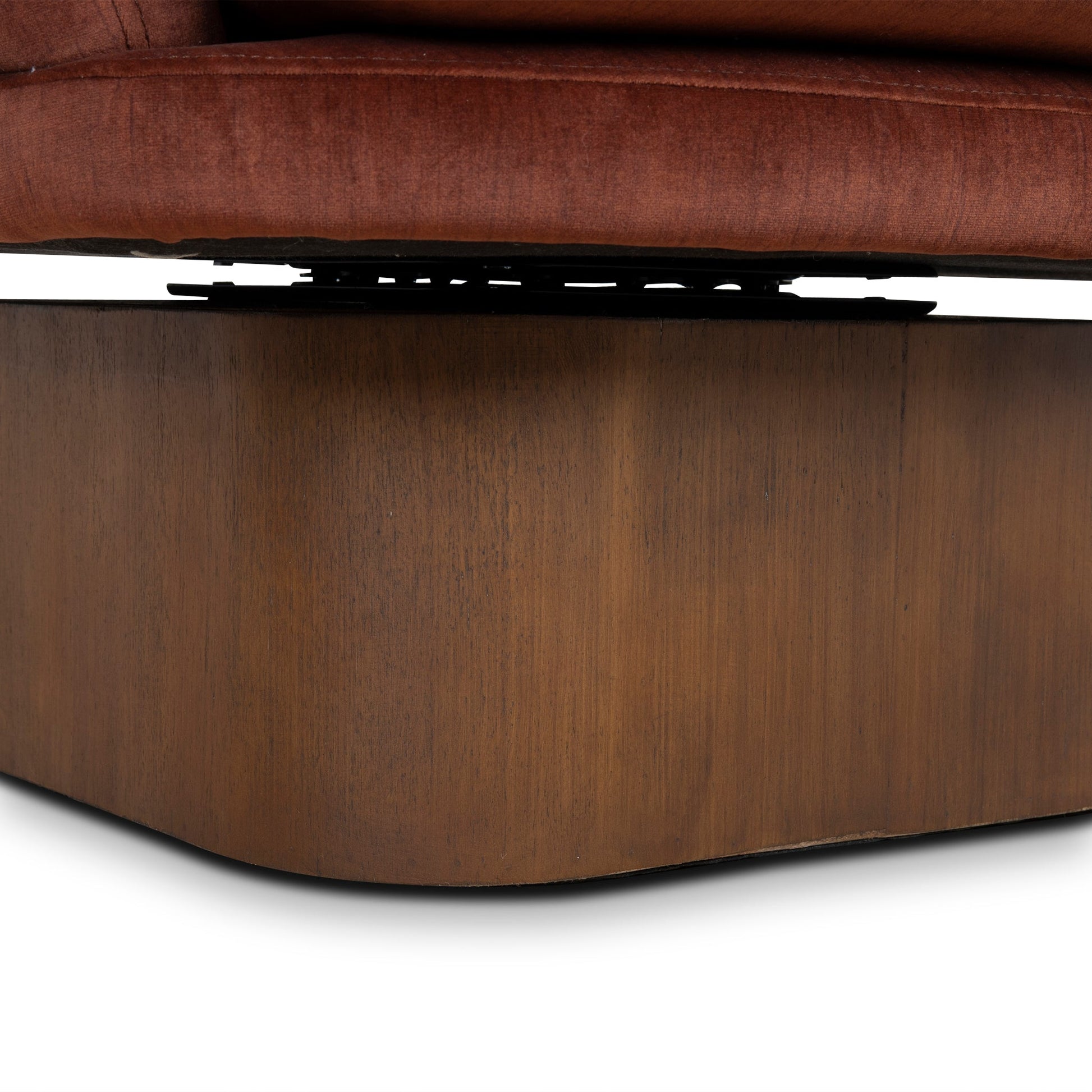 Fabric Swivel Armchair - Soft Rust
