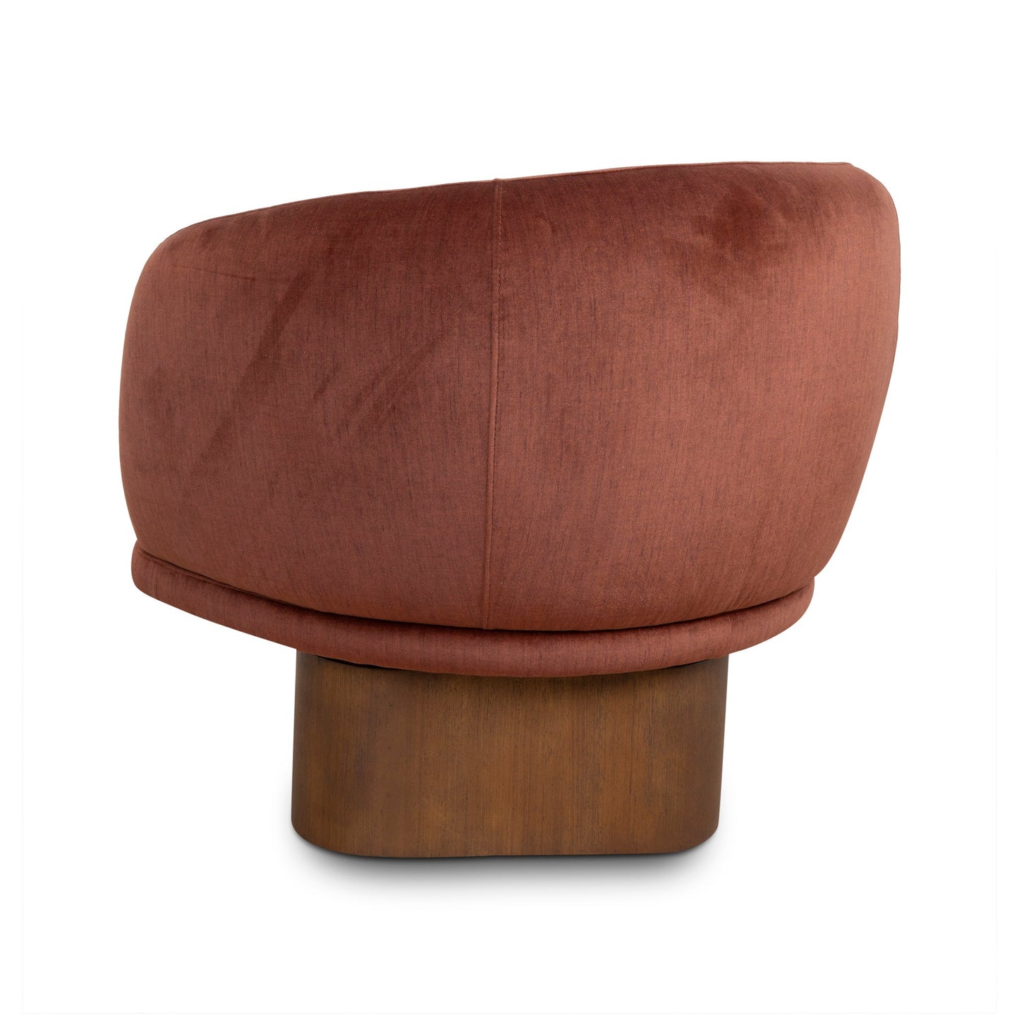 Fabric Swivel Armchair - Soft Rust