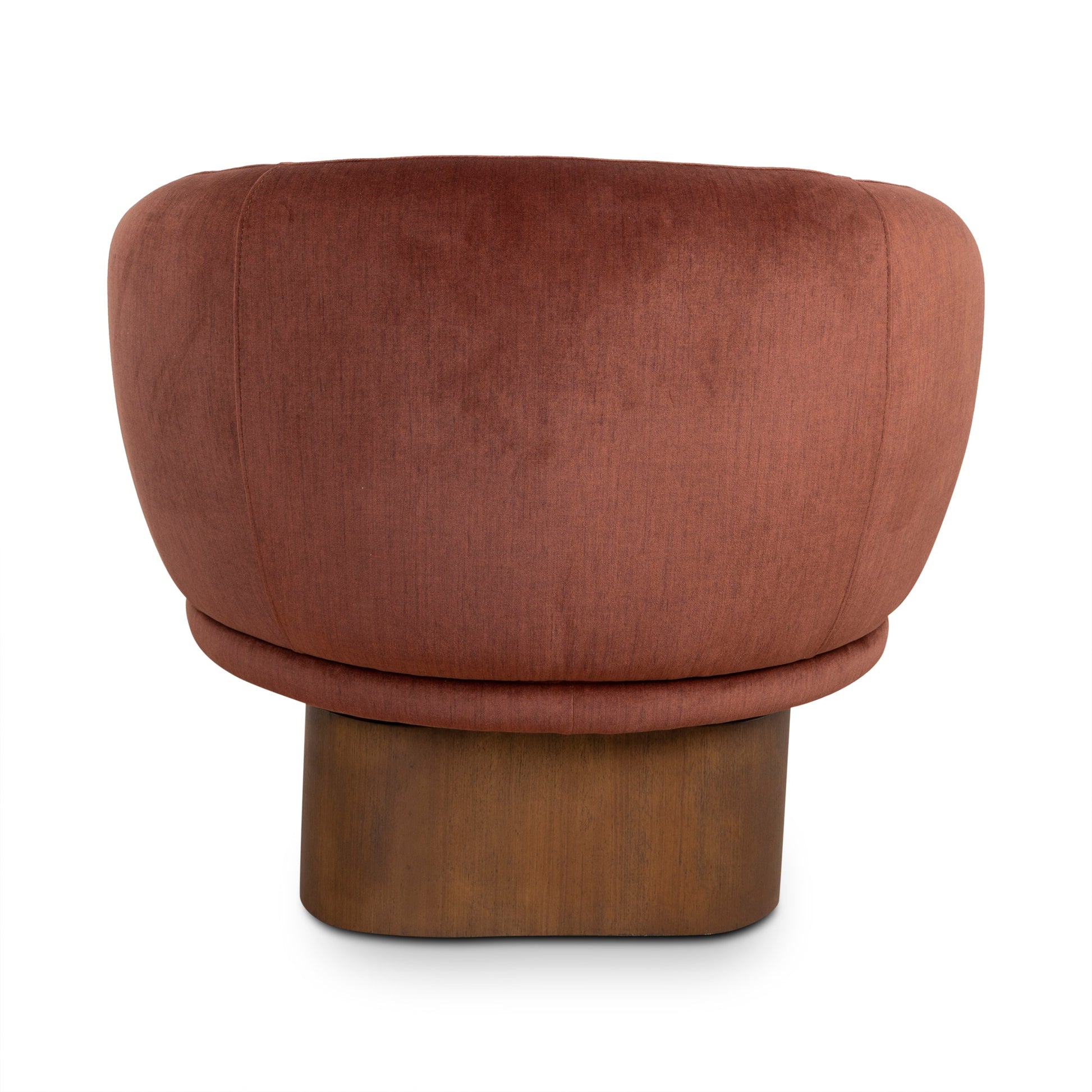 Fabric Swivel Armchair - Soft Rust
