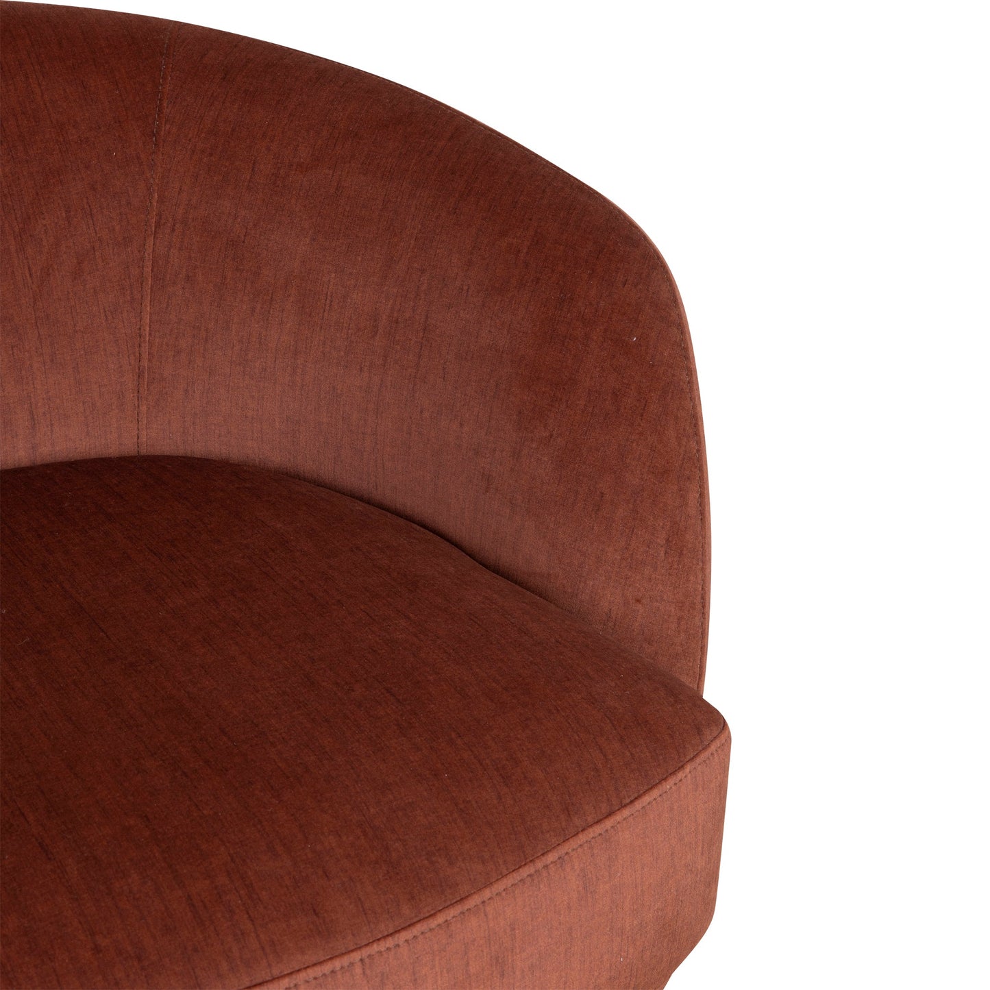 Fabric Swivel Armchair - Soft Rust