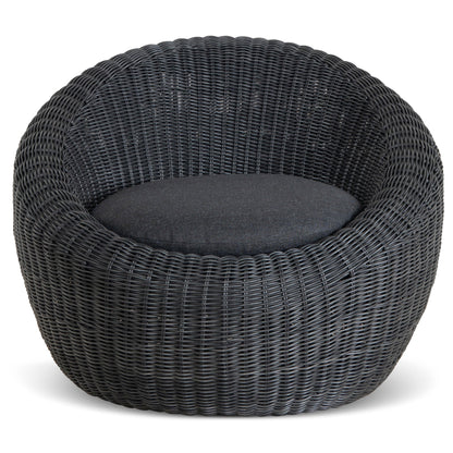 Outdoor Lounge Chair - Full Black