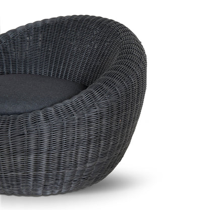 Outdoor Lounge Chair - Full Black