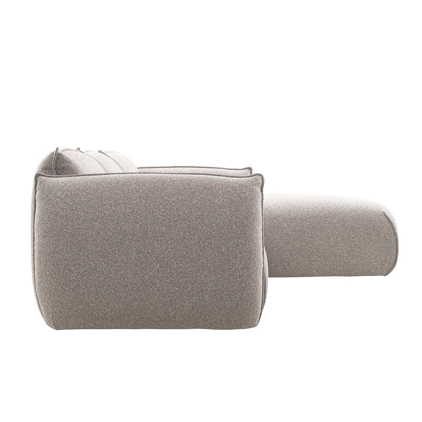 3 Seater Right Chaise Sofa - Clay Grey