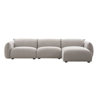 3 Seater Right Chaise Sofa - Clay Grey