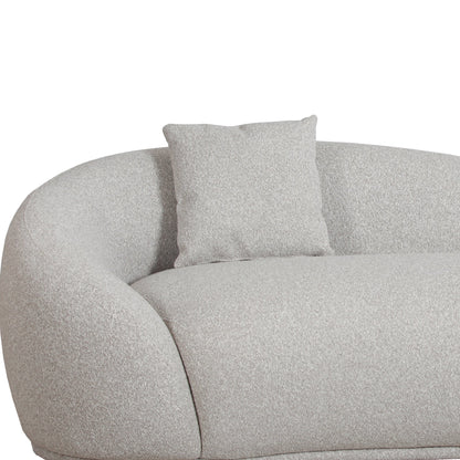3 Seater Fabric Sofa - Clay Grey