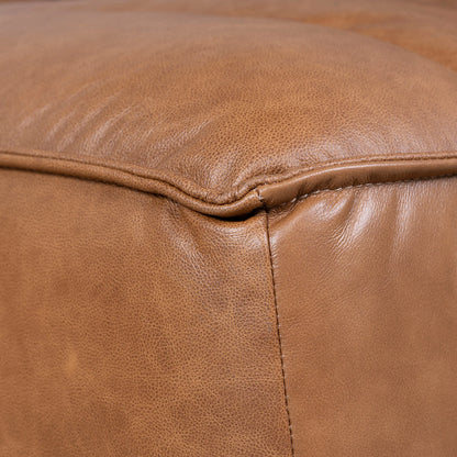 Modular Leather Corner Sofa - Amber Brown