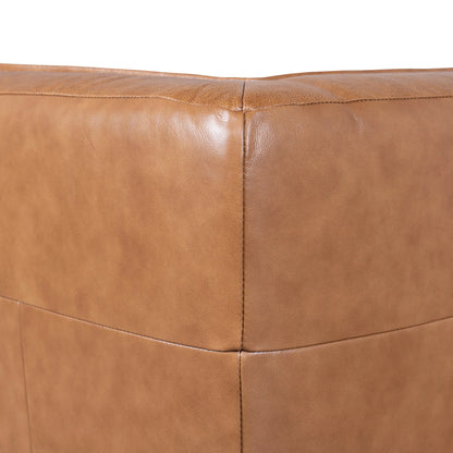 Modular Leather Corner Sofa - Amber Brown