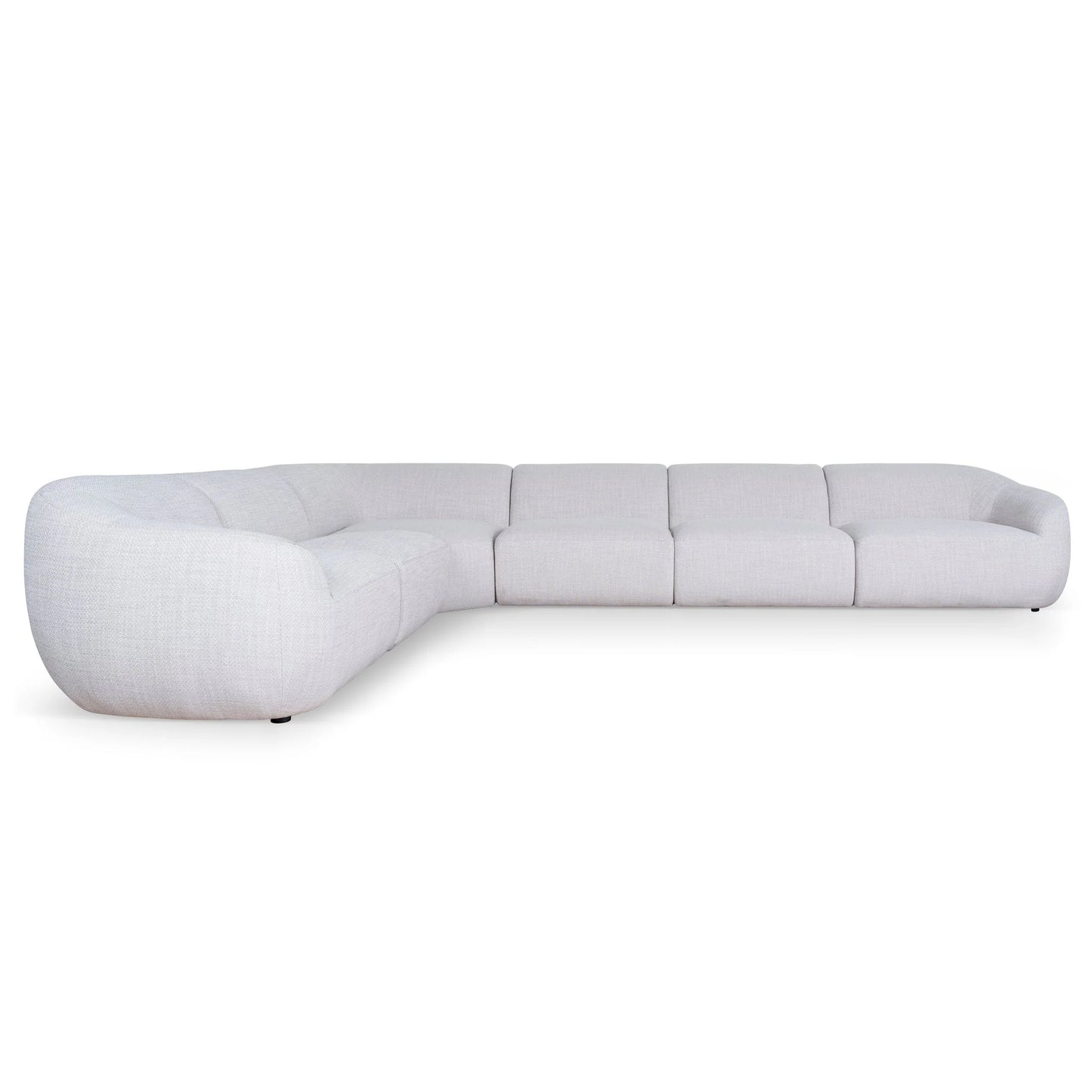 Extended Corner Fabric Sofa - Taupe Beige