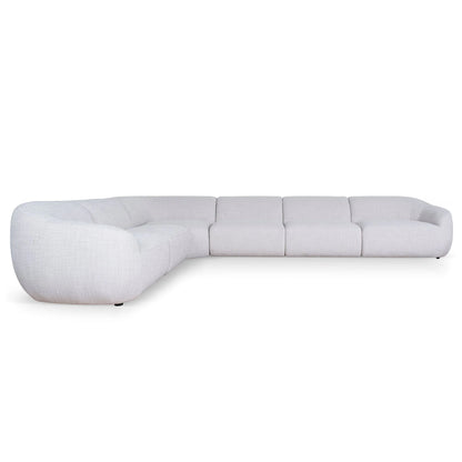 Extended Corner Fabric Sofa - Taupe Beige