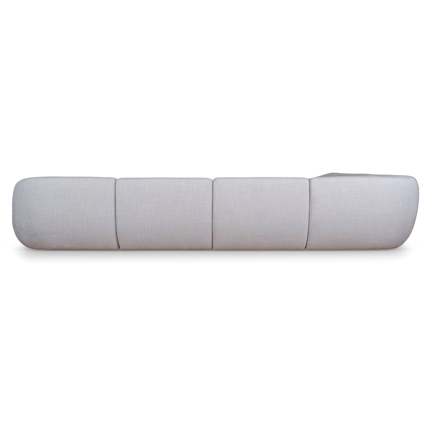 Extended Corner Fabric Sofa - Taupe Beige