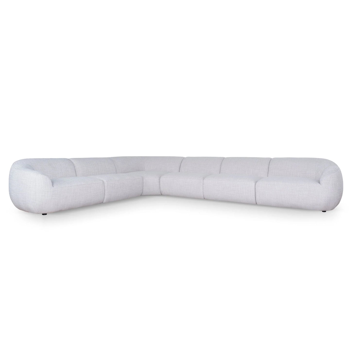 Extended Corner Fabric Sofa - Taupe Beige