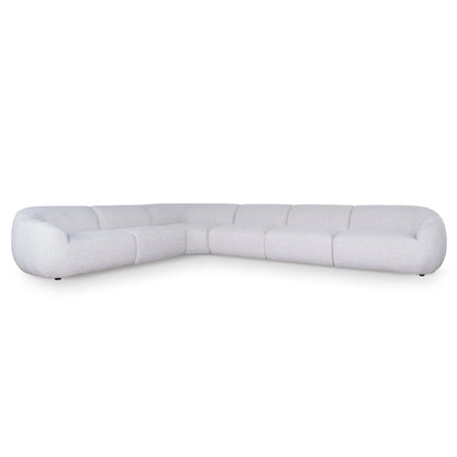 Extended Corner Fabric Sofa - Taupe Beige