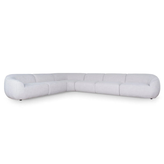 Extended Corner Fabric Sofa - Taupe Beige