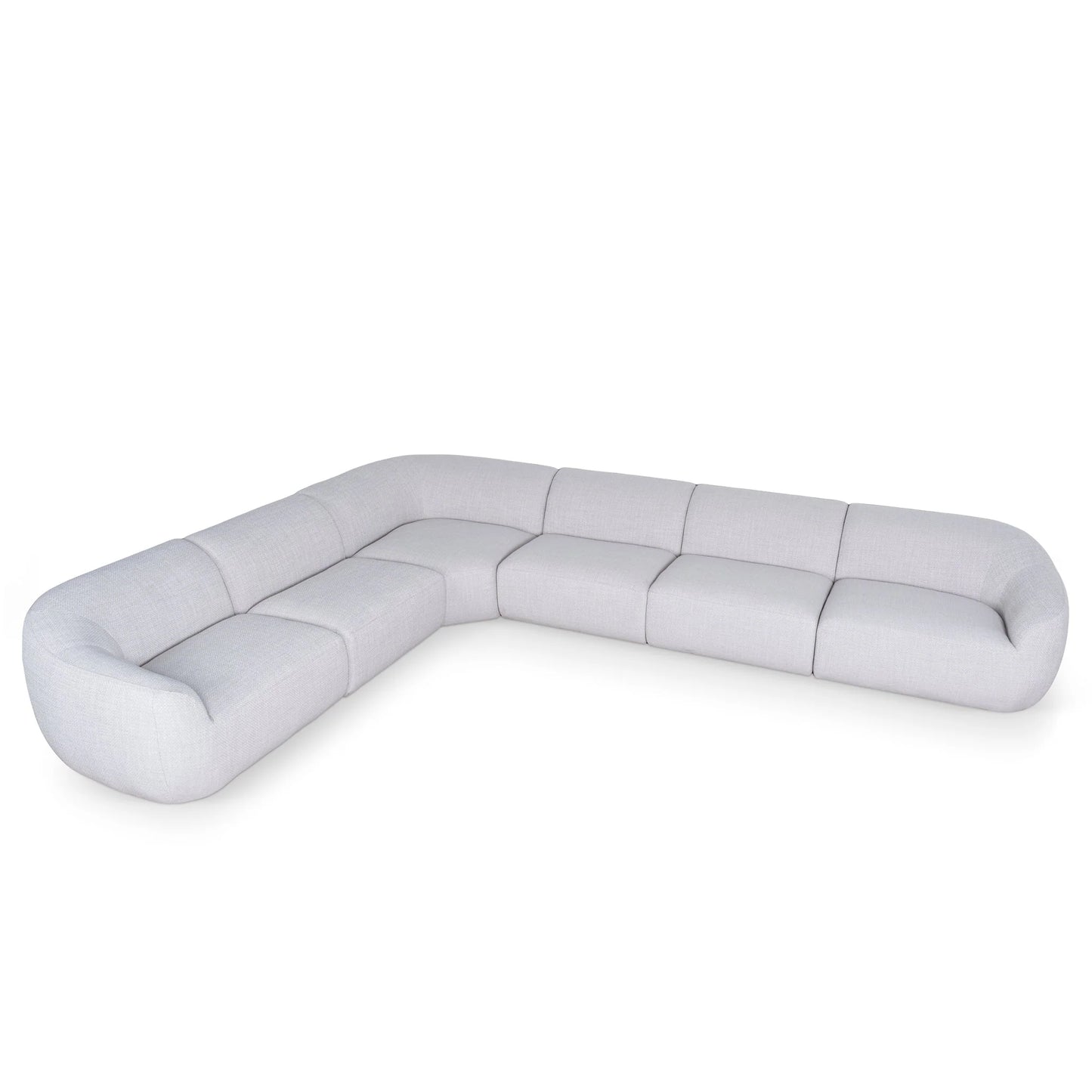 Extended Corner Fabric Sofa - Taupe Beige
