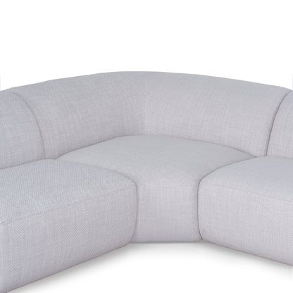 Extended Corner Fabric Sofa - Taupe Beige