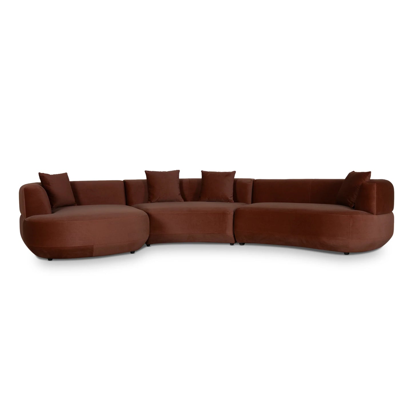 Modular Left Chaise Sofa - Red Bronze