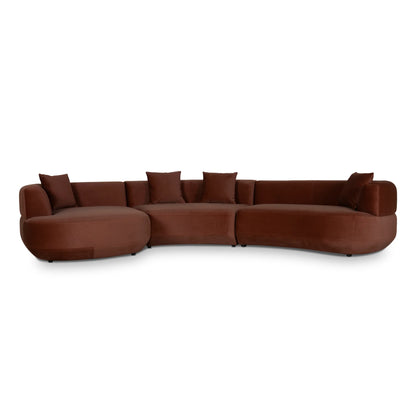 Modular Left Chaise Sofa - Red Bronze